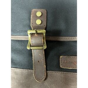 Shangri-La waxed Canvas & Leather Crossbody Black &  Brown Bag Adjustable Straps